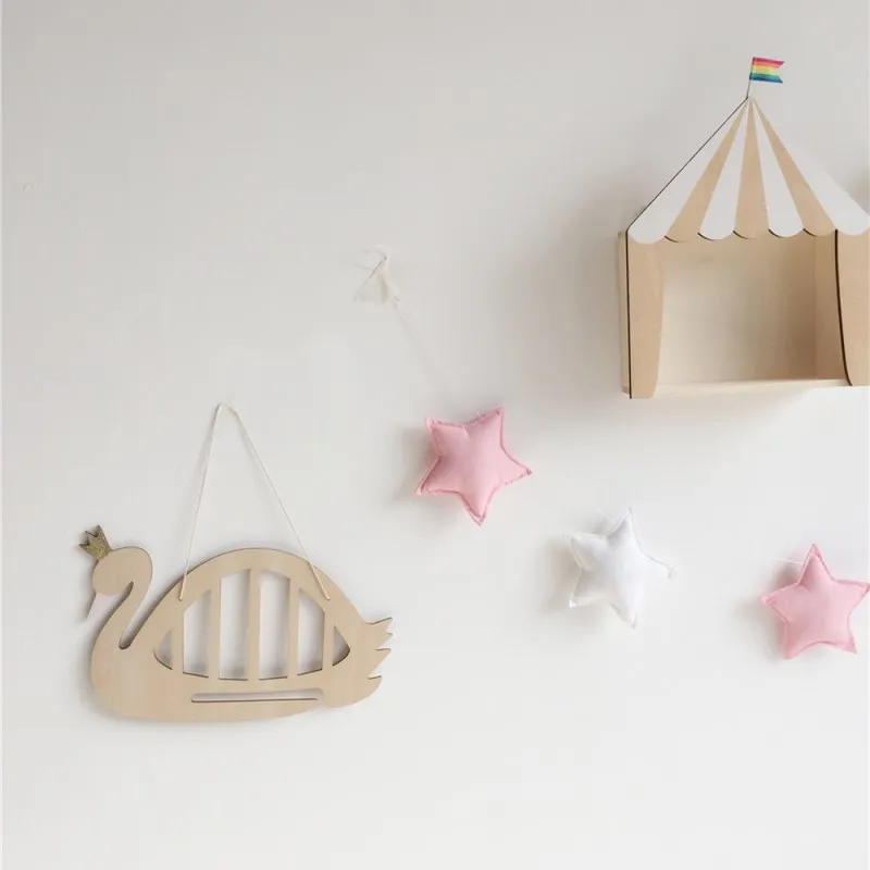 Деревянное украшение в виде лебедя на стену детские заколки для волос держатель