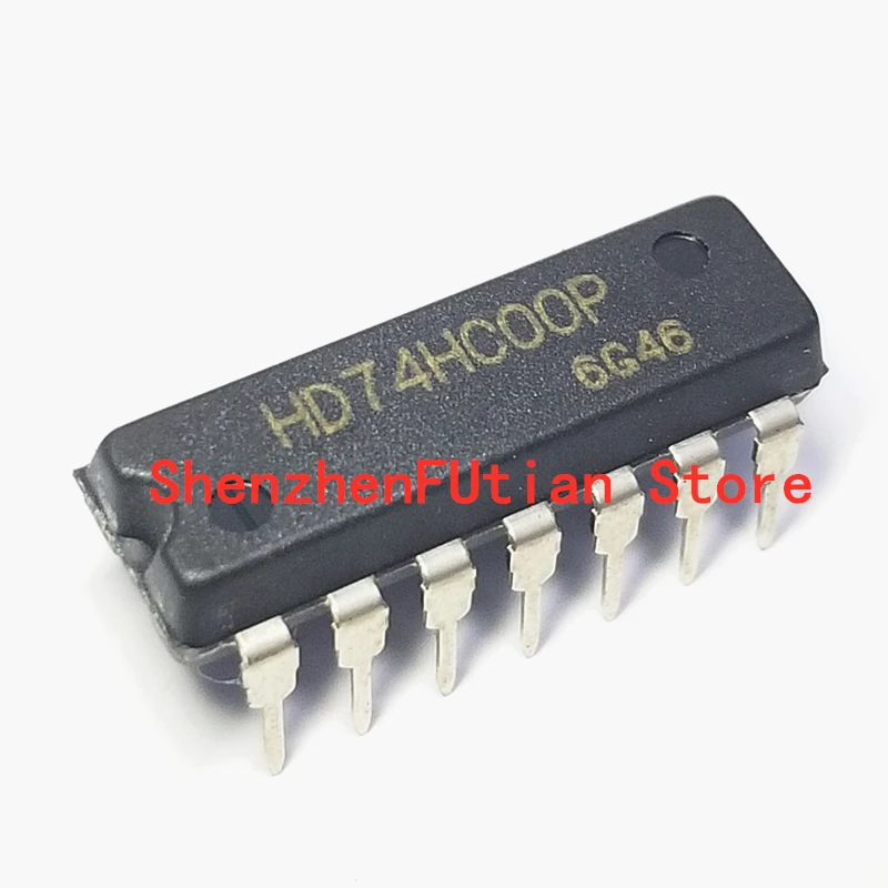 10 шт./лот SN74HC00N DIP14 SN74HC00 HD74HC00P DIP 74HC00 DIP-14 новая Оригинальная фотография
