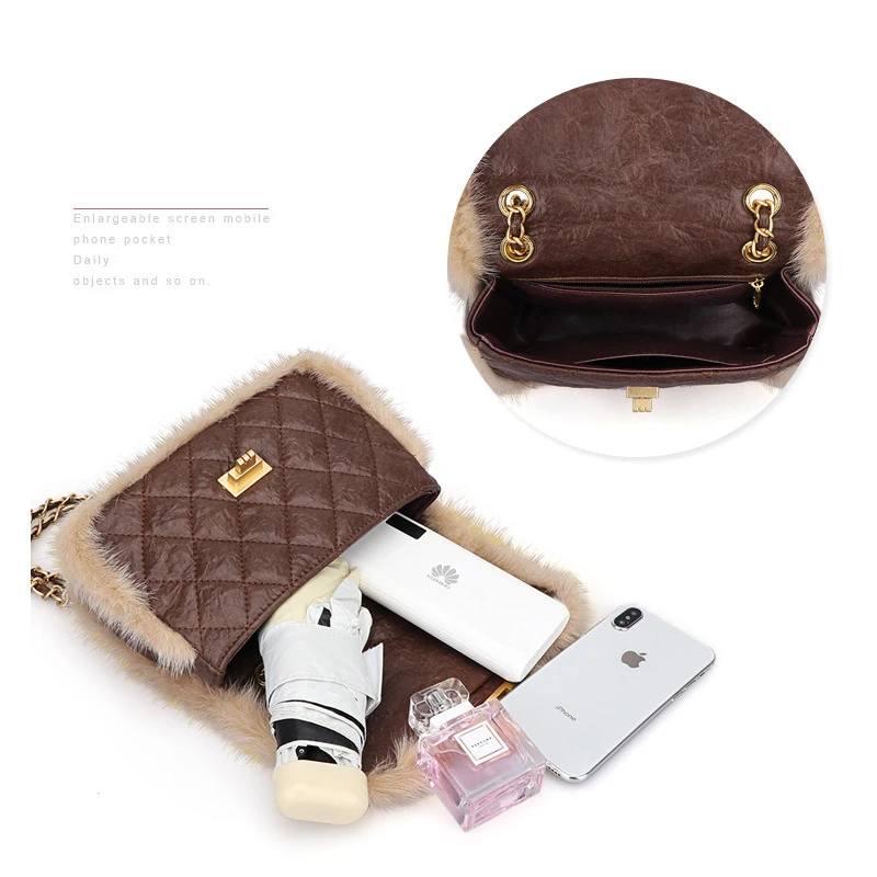 Женские сумки из искусственного меха 2019 брендовые дизайнерские клетчатые