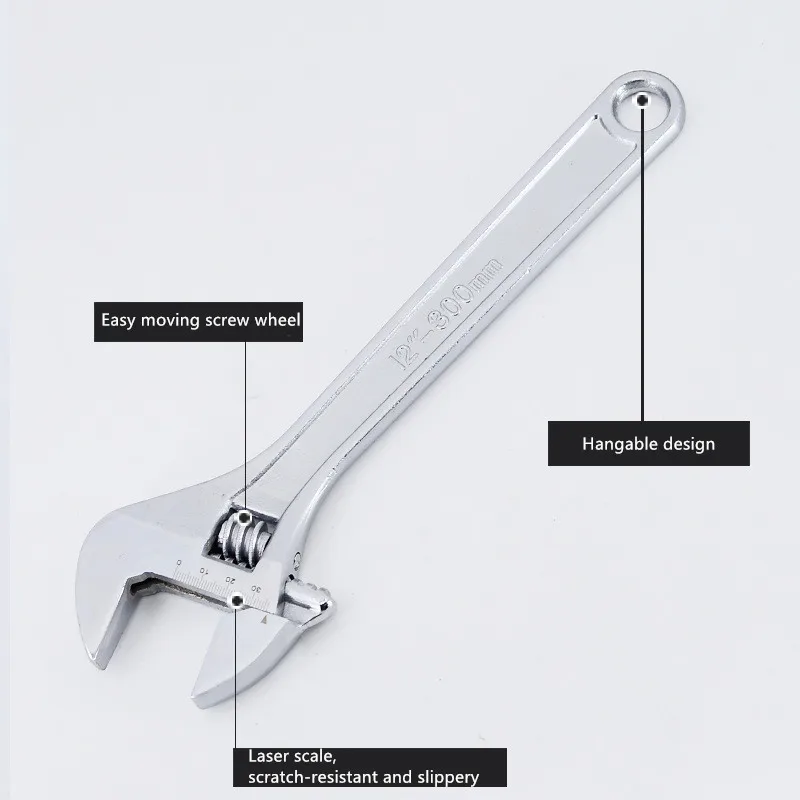 Регулируемый гаечный ключ DELIXI из высокоуглеродистой стали Европейский