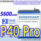 Аккумулятор GUKEEDIANZI высокой емкости HB525777EEW HB536378EEW 5600mAh Для Huawei P40 Pro P40 Pro