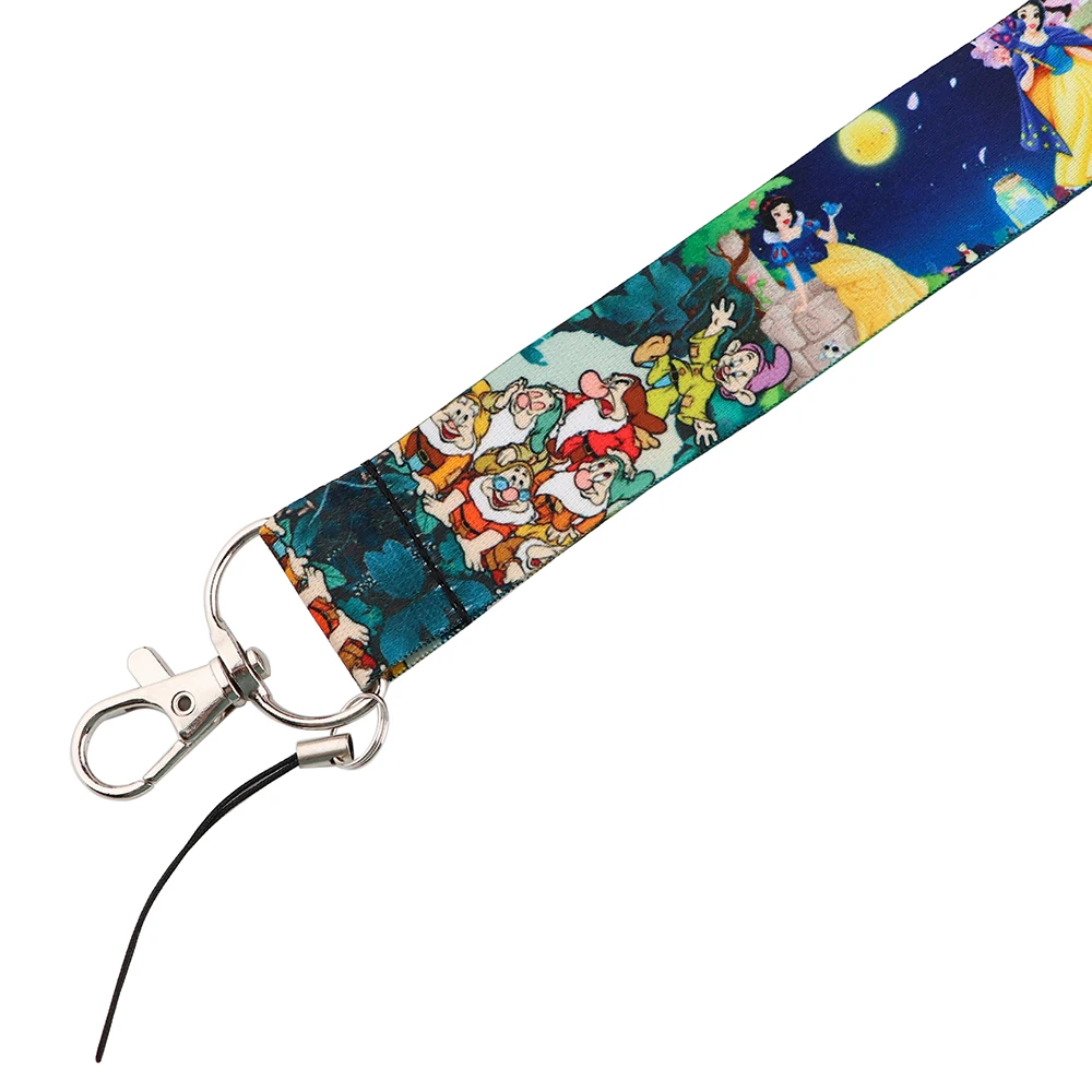 Шнурок YQ266 для девочек с изображением Белоснежки и семи карликов ремешок на шею