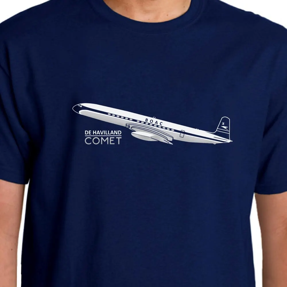 

Hot Sale 100% Cotton Aeroclassic BOAC De Havilland Comet T-Shirt Summer Style Tee Shirt