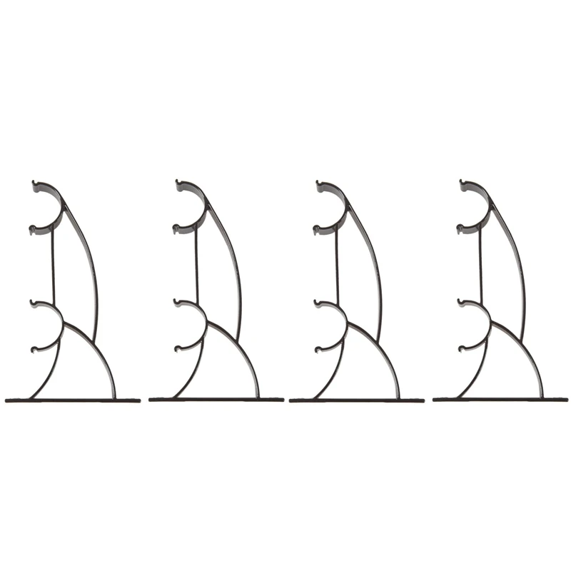 

4pcs Double Metal Curtain Rod Holder for 25mm Rod - Deep Coffee