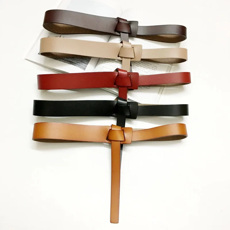 Женские винтажные ковбойские ремни из натуральной кожи Длинные с металлической