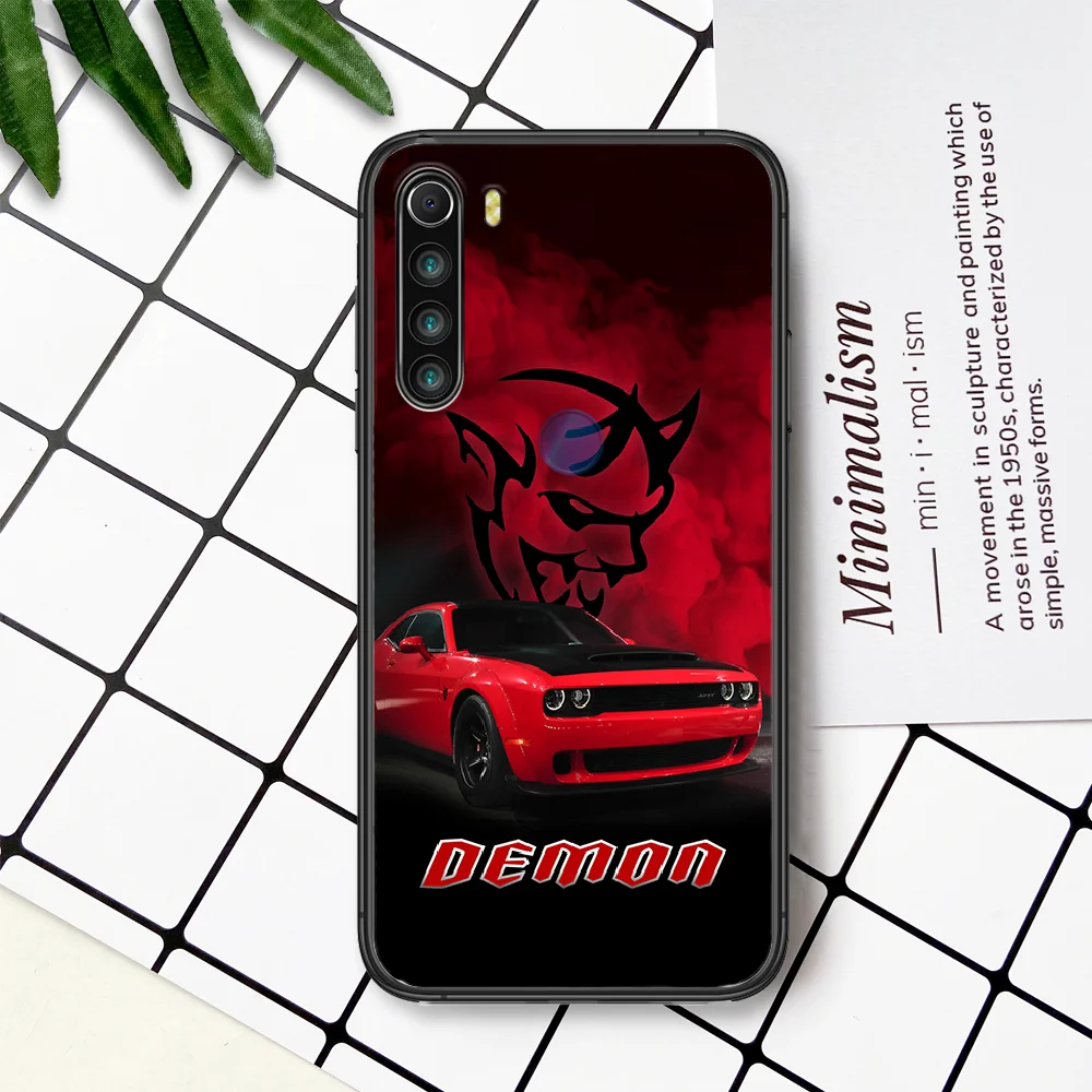 

Luxury Sport Car Brand Dodge Phone Case For Xiaomi Redmi Note 7 8 8T 9 9S 4X 7 7A 9A K30 Pro Ultra black Shell Silicone Hoesjes