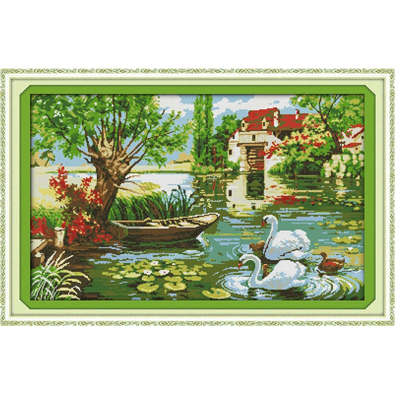 

Everlasting Love Love Home Chinese Cross Stitch Kits Ecological Cotton Printed 11CT 14CT DIY New Year Christmas Decorations Gift