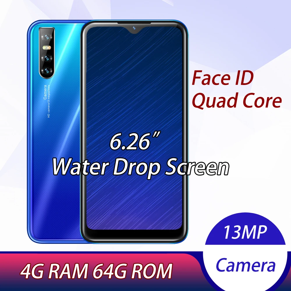 Смартфон A7 Pro 4 + 64 ГБ ядра 6 26 дюйма Android | Мобильные телефоны и аксессуары