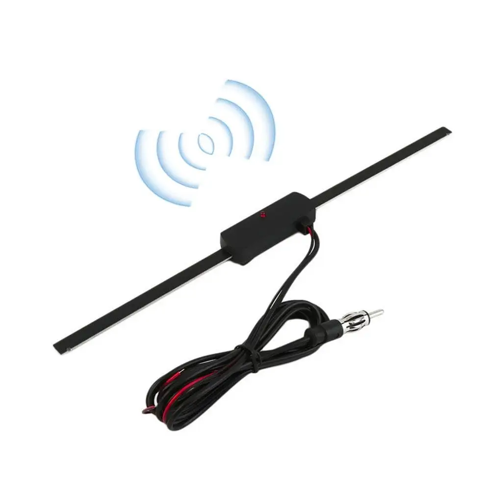 Windshield Car AM FM Radio Antenna Signal Amplifier Booster 12V Universal Antena Hidden Car Radio Antenna FM AM Amplified Kit