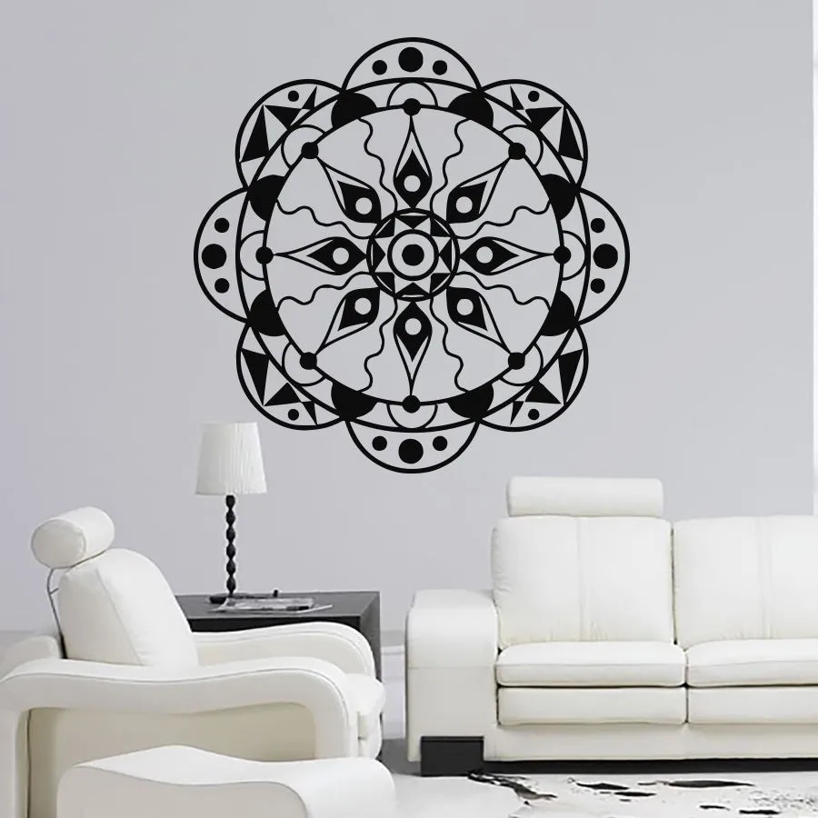 

Mandala Yoga Decoration Indian Buddha Decal Sticker Lotus Home Decoration Mural