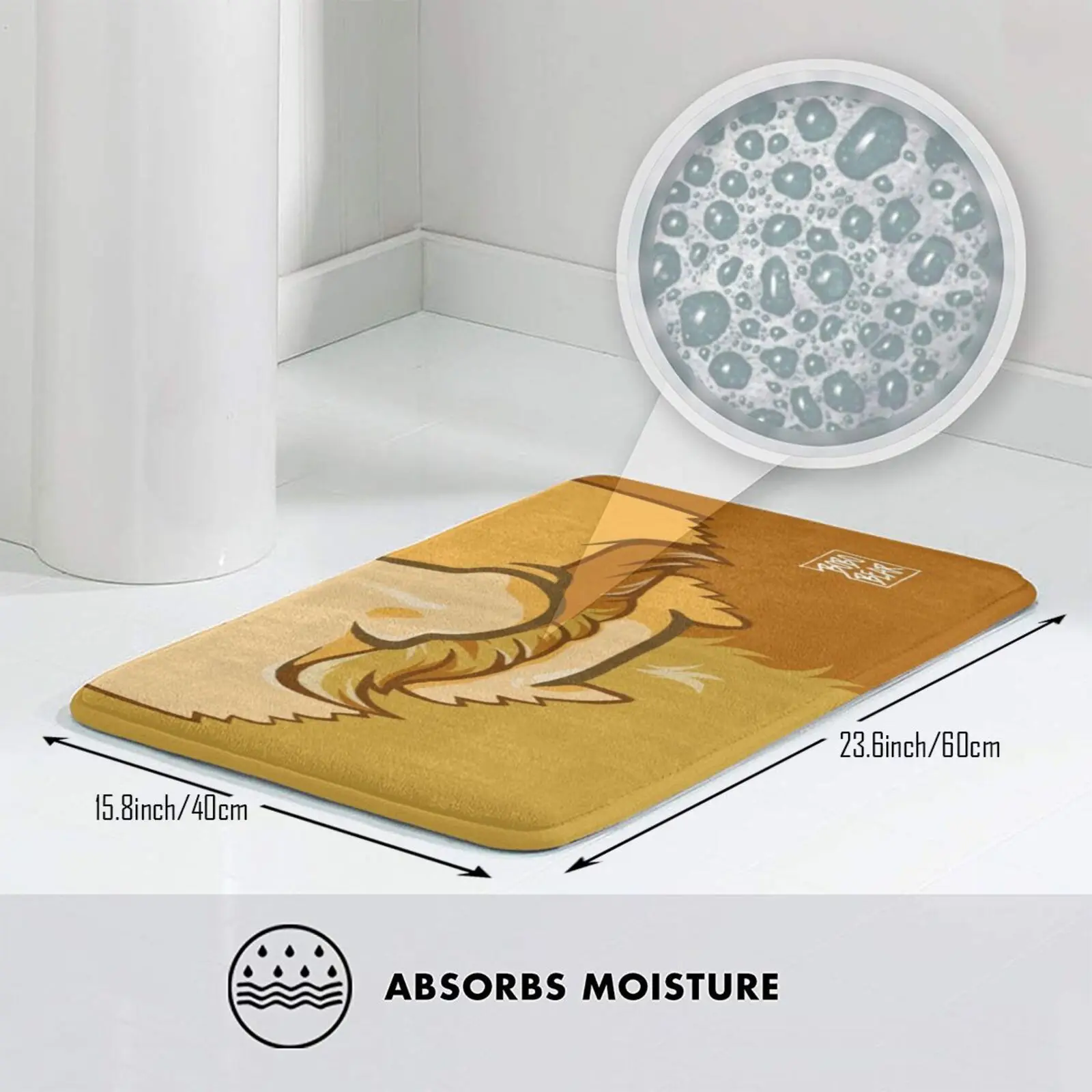 Папе Майк любит горы коврик нескользящий для входной двери в спальню Bobobear Bobobearart