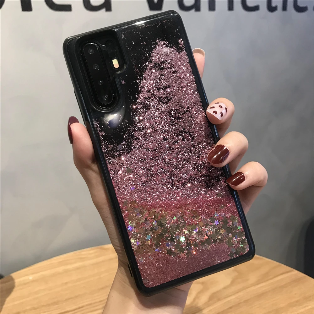 Черный силиконовый бампер динамичный жидкий песок чехол для samsung Galaxy Note 10 плюс 9 8 5