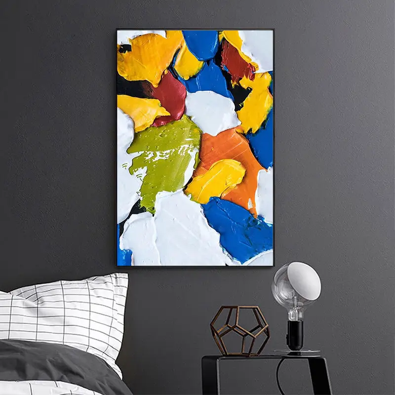 

Hand-painted Abstract Oil Painting Decorative Painting Living Room Guest Dining Room Hanging Painting Without Frame