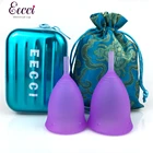 Менструальный Cope с 1 чехол 1 сумка-2 размера, мягкий гибкий медицинский силикон многоразовая чашка для периода 2 шт. тампон Pad Alternative