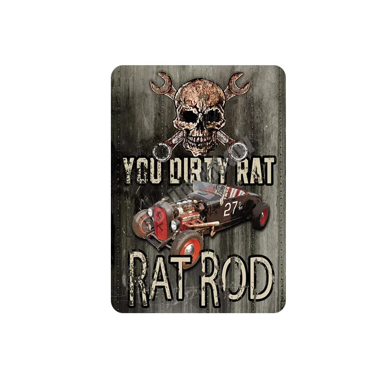 Гоночный автомобиль Ретро металлическая жестяная вывеска Бар Паб казино наружная декоративная тарелка Sportscar художественная роспись наклейки на стену домашний декор MN104 - Цвет: U