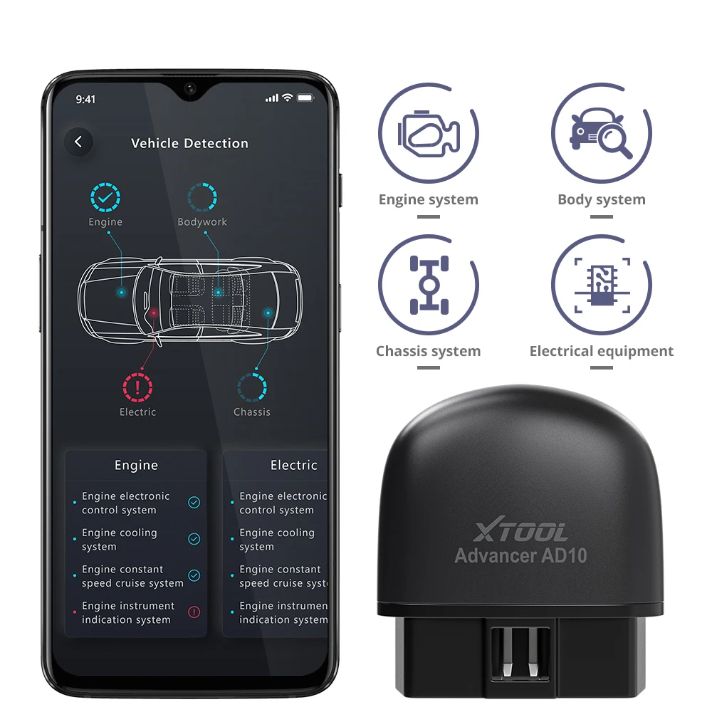 XTOOL AD10 OBD2 диагностический сканер EOBD Bluetooth ELM327 считыватель кодов работает с