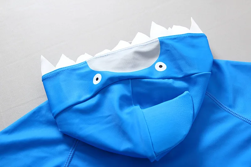 Полосатая блузка для маленьких мальчиков от 2 до 7 лет цельный купальник-Акула с 3Д