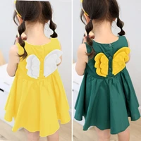 wings pleated princess skirt toddler girl summer clothes 2022 korean baby clothes kids dresses for girls flower girl dresses
