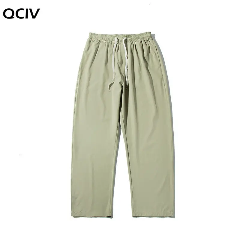 

Summer Light Weight Pants Men Thin Elastic Straight Trouser Pants Men Korean Streetwear