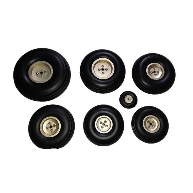 

Rubber PU Wheel with alu hub 2pcs for rc airplane hobby gear accessories