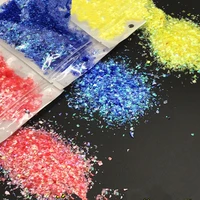 15g irregular shell candy paper sequin diy nail flakes colorful paillette glitter nail art sequins for 3d nail art decoration