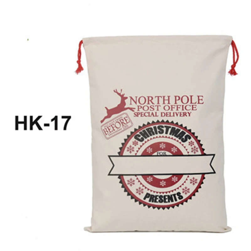 1 шт. рождественские мешки Санта Клауса большая емкость мешок для конфет игрушек