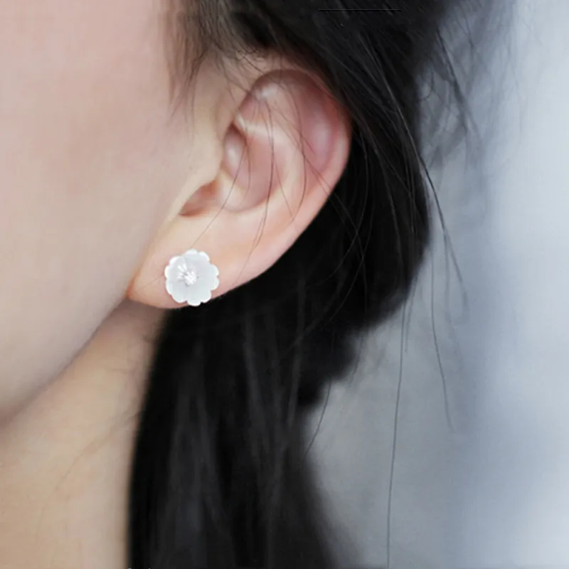 Женские серьги гвоздики из серебра 925 пробы с мозаикой фианитов|Серьги-гвоздики| |