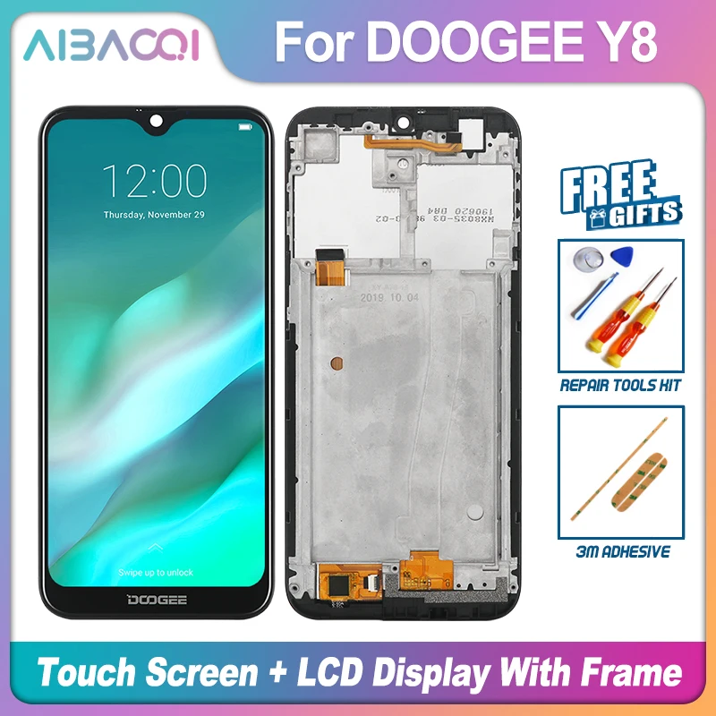 Оригинальный сенсорный экран AiBaoQi 6 1 дюйма + ЖК-дисплей 1280x600 сменная рамка в сборе