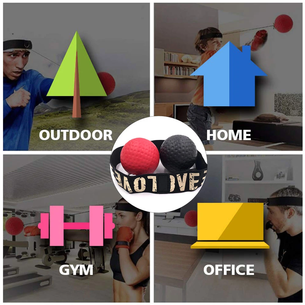 

Boxer Raising Reaction Force Hand Eye Boxing Reflex Speed Punch Ball Sanda Training Set Stress Gym Boxing Muay Punching Ball