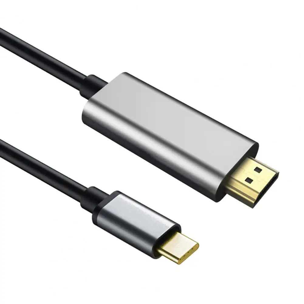 

Portable 1.8m 4K 30HZ PVC USB3.1 Type-C to HDMI-compatible Connecting Cable Adapter Wire for Mobile Phone Laptop