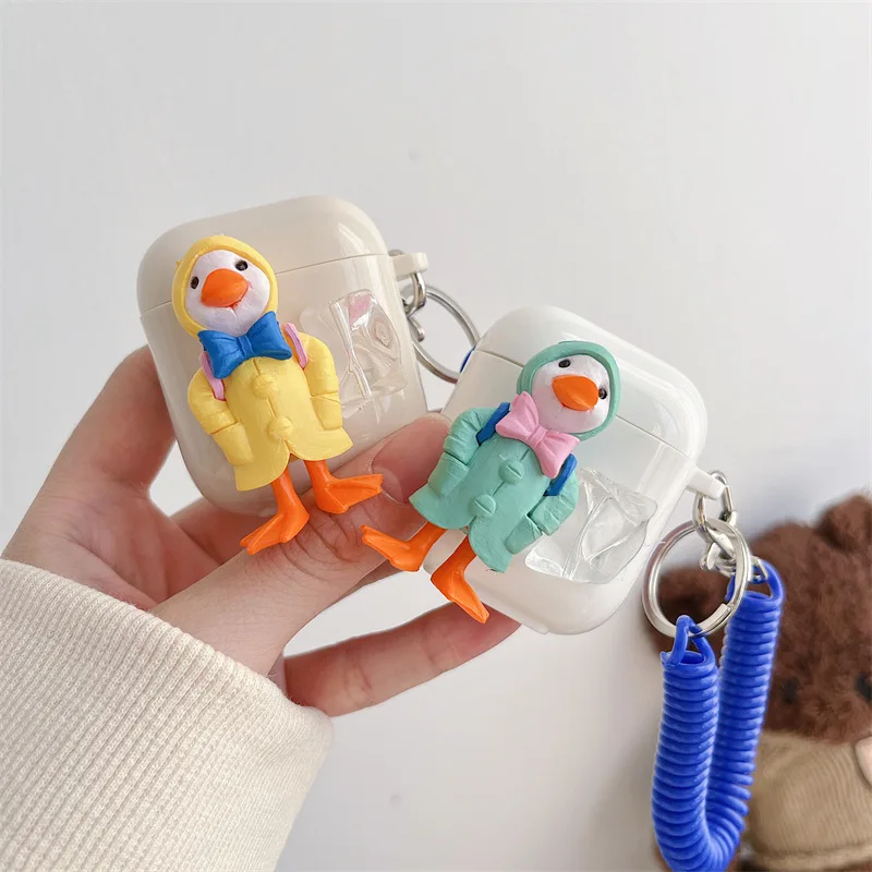 

Ice Cube Duck Blue Chains Apple AirPods 2 Case Cover AirPods Pro Case IPhone Earbuds Accessories AirPod Case Para Airpods