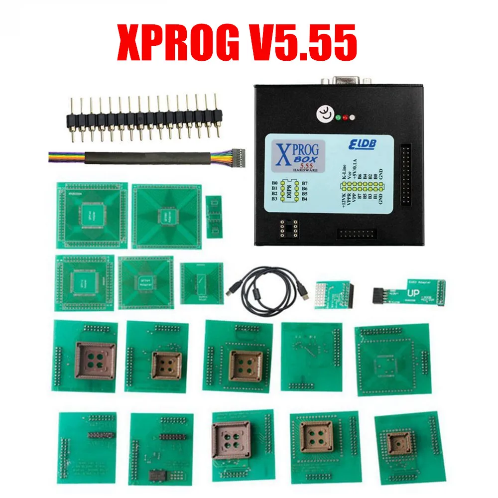 XPROG V5.55 V5.60 V5.84 V5.86 V6.12 черный металлический ящик лучше XPROG M 5,84 ECU программируемый интерфейс Xprog-M V6.12 - Цвет: XPROG V5.55