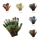 Зимние лыжные перчатки для мужчин и женщин с 3d принтом уличные перчатки для верховой езды с сенсорным экраном женские плотные теплые эластичные вязаные перчатки