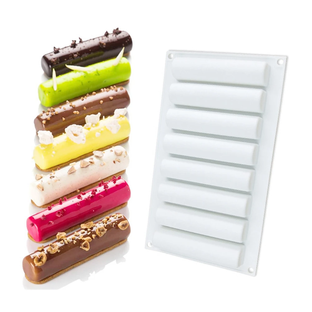 Креативная силиконовая форма для торта в форме 8 цилиндров шоколада льда