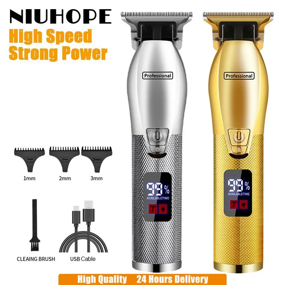 

Высокоскоростной мощный триммер для волос NIUHOPE, электрическая машинка для стрижки волос для мужчин, Беспроводная Бритва, Парикмахерская Ма...