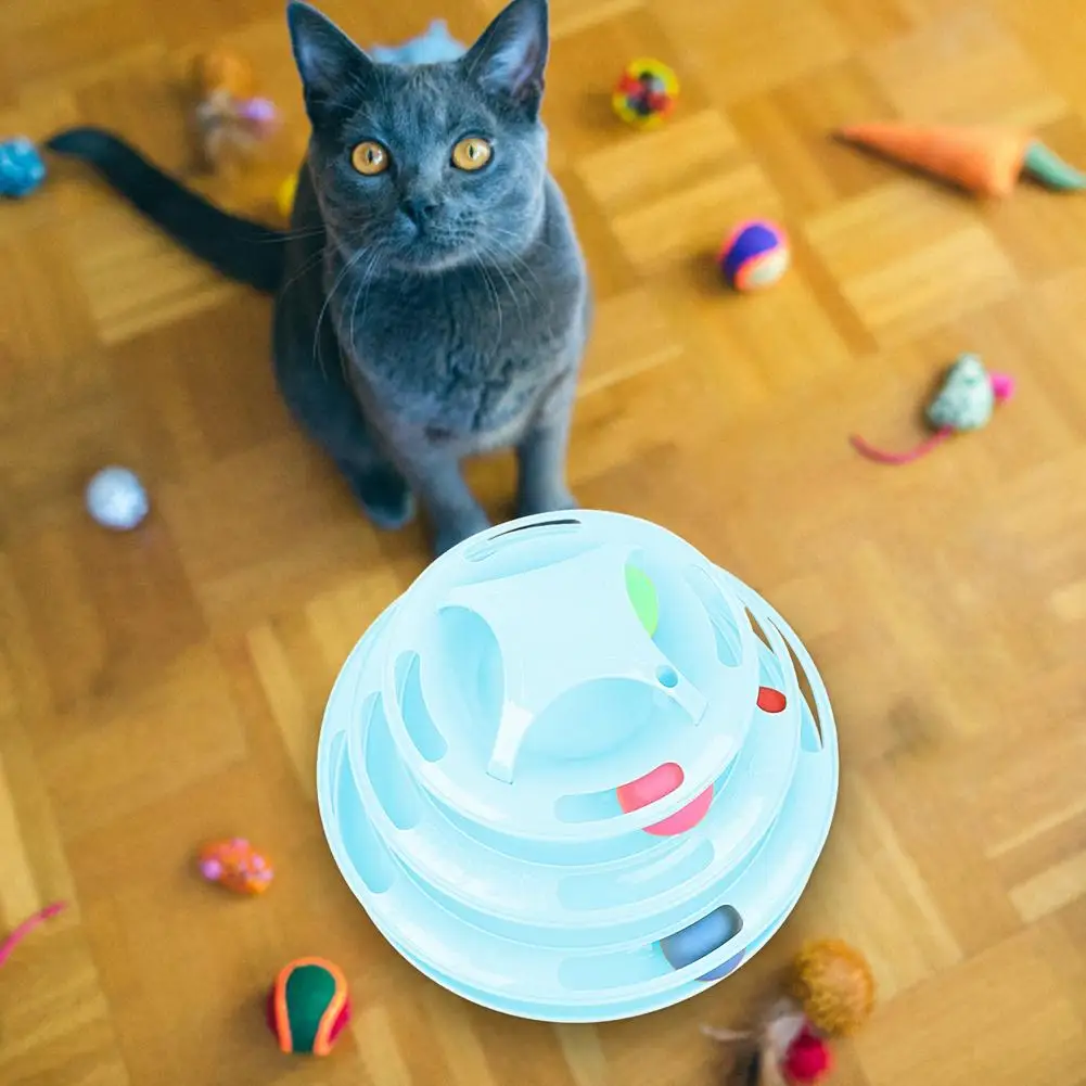 Игрушки для кошек 4 слоя искусственная кошка игрушки игр уровня башня треки шар