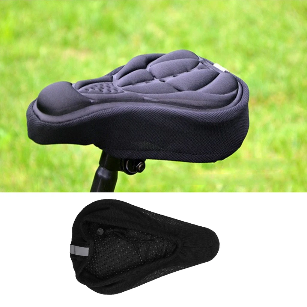 3d Soft Saddle Seat Cover Bike Saddle Covers Outdoor Riding Accessories Black/red