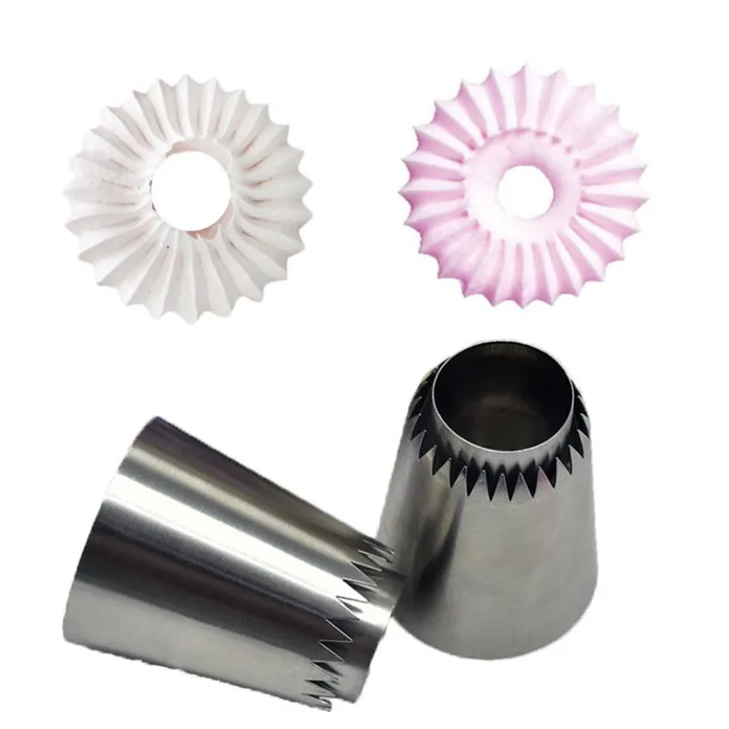 2 Sizes Diy Nozzle Stainless Steel Dessert Cake Decorating Tips Kitchen Accessories Cookie Biscuit Icing Piping Cream Pastry Bag | Дом и сад
