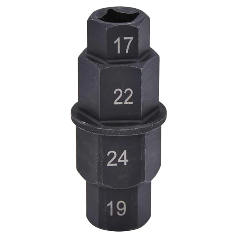 

1Pcs Motorcycles Hex Axle Tool 17,19, 22, 24mm for Front Rear Wheel Hex Hex Axle Spindle Driver Socket Tool 3/8Inch