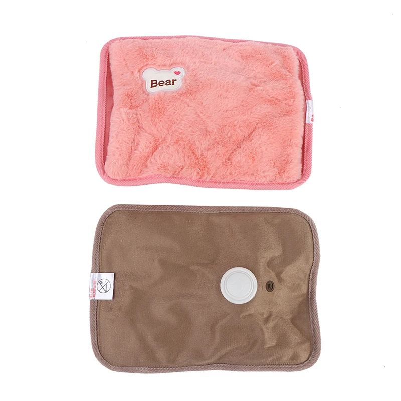 4 Colors Hot Water Bottle Electric Charging Heating Rechargeable Heat Water Bag Rabbit Fur Soft Hand Warmer