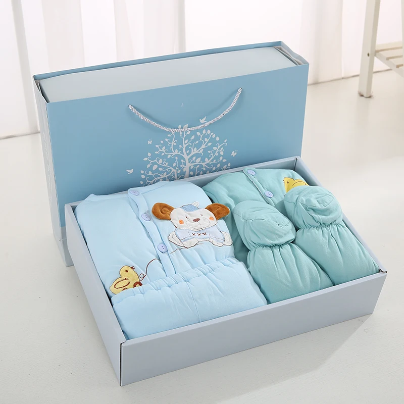

3pcs/Set Winter New Baby Clothing Set Cartoon Warm Cotton Coat Baby Boys Girls Thicken Clothing Baby Clothes CBX001