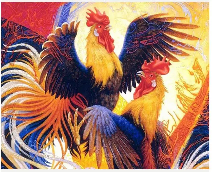 Алмазная живопись с животными вышивка крестиком алмазная петухом картина