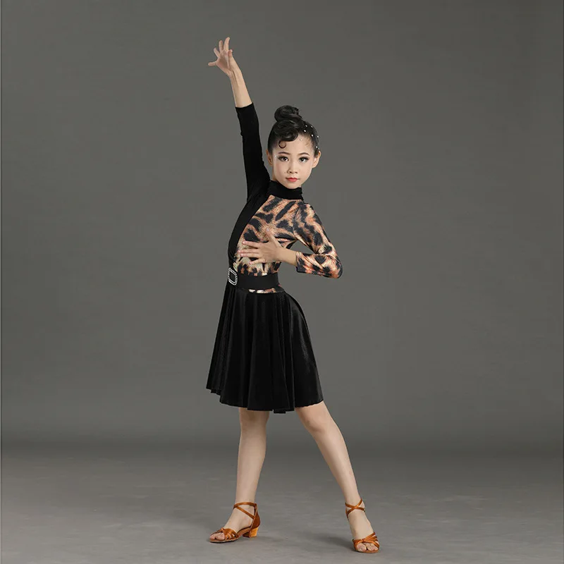 Платье для латиноамериканских танцев девочек детские костюмы выступлений и