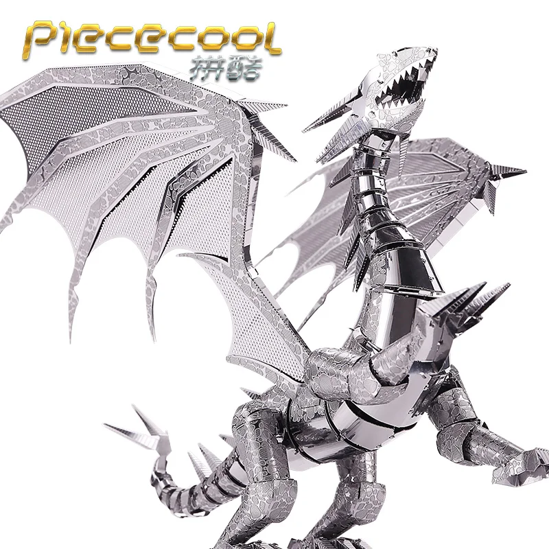 MMZ MODEL Piececool 3D Metal Puzzle of Dragon Flame Assemble Model Kits Assembly Manual Jigsaws Educational Toys for Adult | Игрушки и