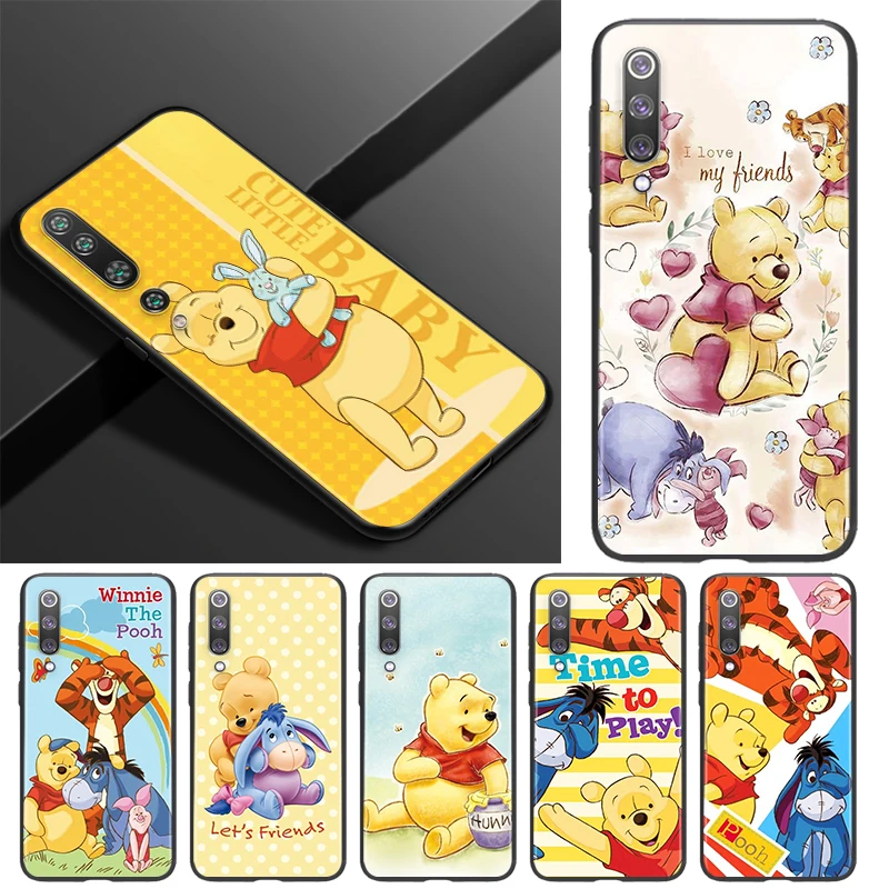 

Shockproof Cover Disney Winnie the Pooh For Xiaomi Mi 11i 11 10T 10i 9T 9 Note 10 Ultra Lite Pro 5G SE Black TPU Phone Case
