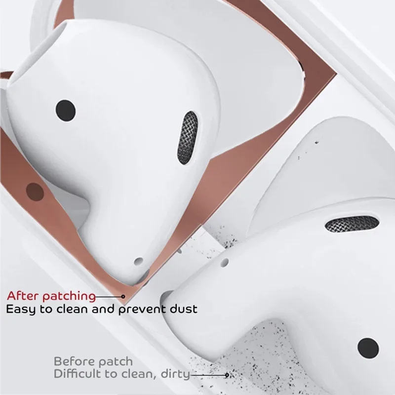 Пылезащитный чехол для Airpods pro 2 3 ультратонкий металлический пылезащитный
