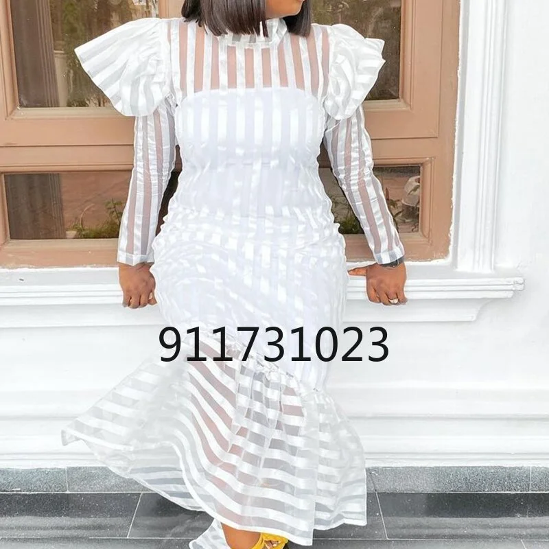 african fashion designers New Africa woman style fashionable Lace sequins pure color lady Dress party Spuer size L XL XXL XXXL african wear for women