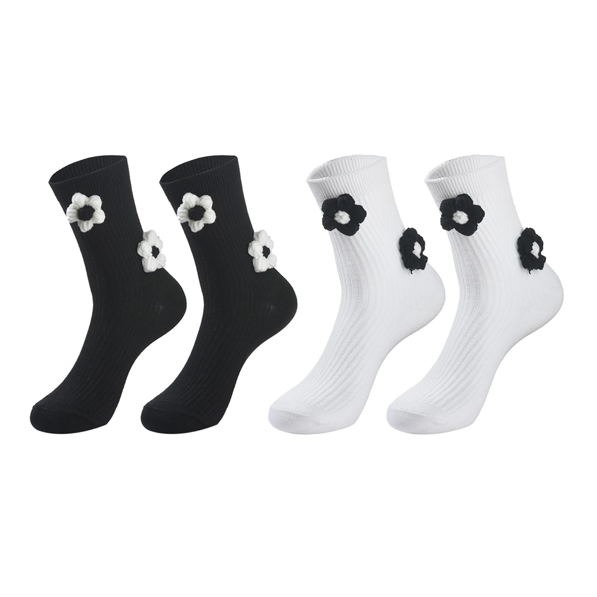 Носки женские высокие стереоскопические модные носки для девочек студенческие