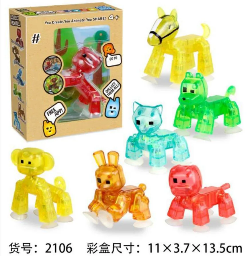 Stickbot игрушки присоски DIY липкий робот собака милая фигурка детская игра Z