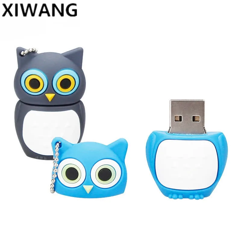 USB флеш-накопитель 64 ГБ, милое животное мультяшная сова, usb 2,0, 4 ГБ, 8 ГБ, 16 ГБ, 32 ГБ, 128 ГБ, флеш-накопитель, usb память, креативная флешка, подарок на праздник